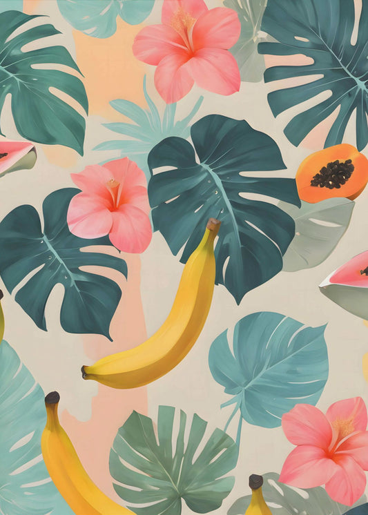 Blijf tropisch, blijf viben | Canvas