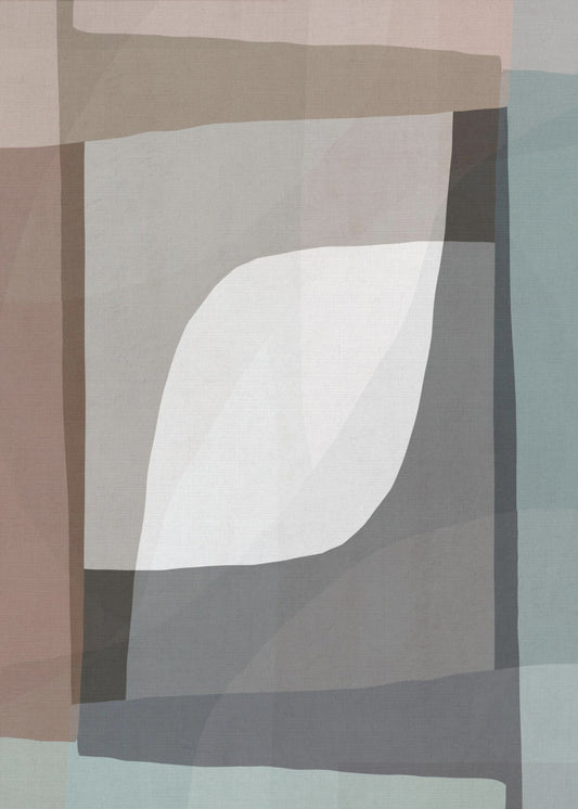 Geometrische vormen en gedempte aardtinten | Canvas