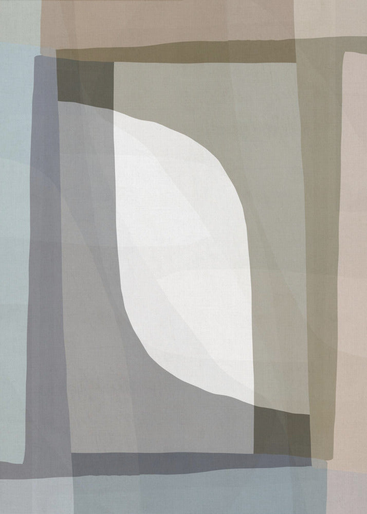 Gedempte geometrische stroom | Canvas