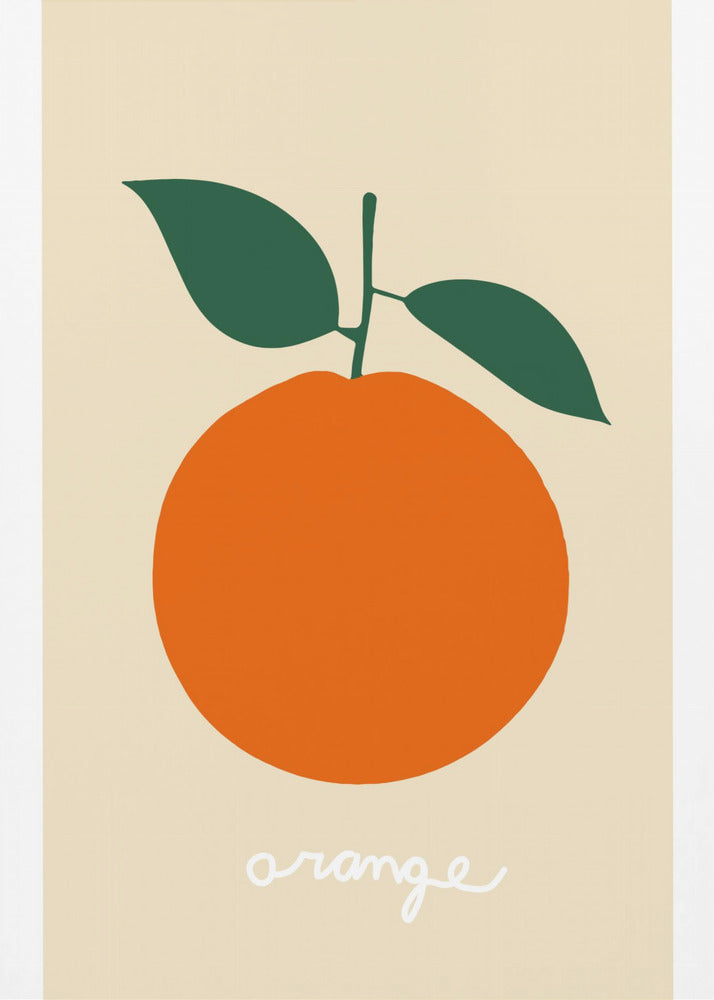 Gestileerd oranje met donkergroene bladeren | Canvas