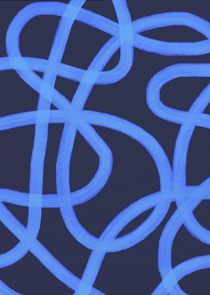 Blauwe Doolhofpaden | Poster