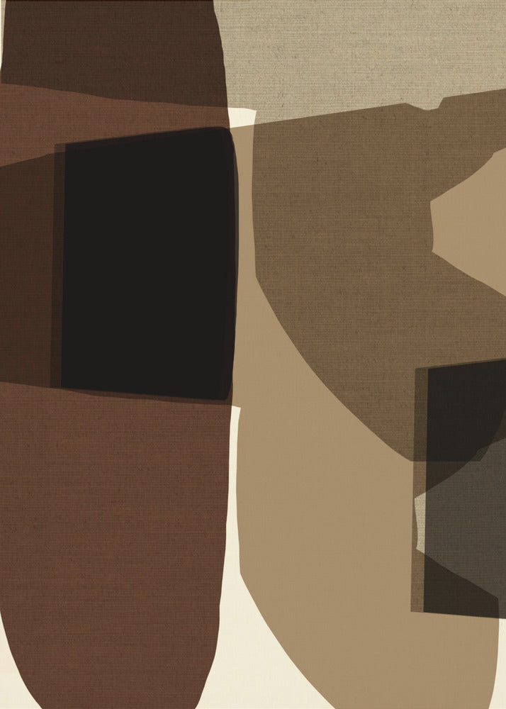 Geometrische vormen en aardse tinten | Canvas