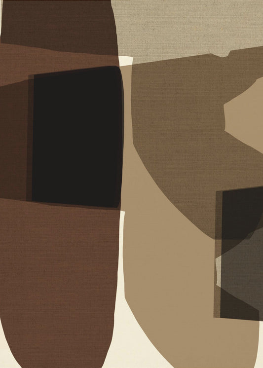 Geometrische vormen en aardse tinten | Canvas