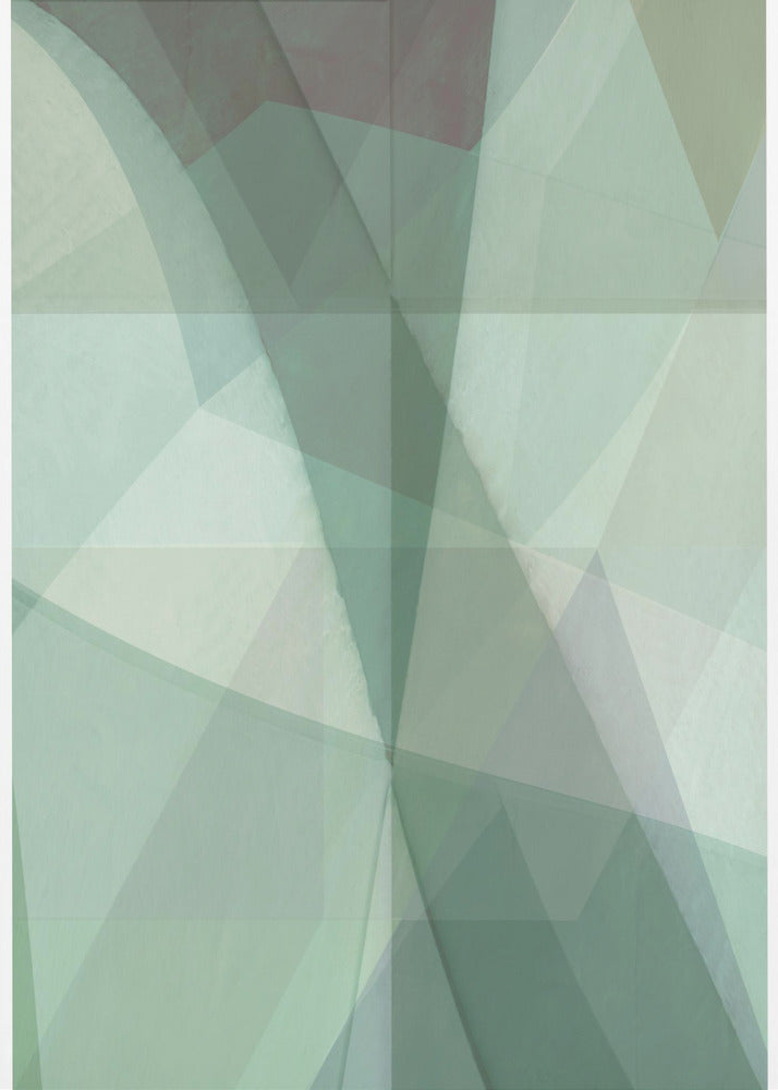 Groene facetten | Canvas