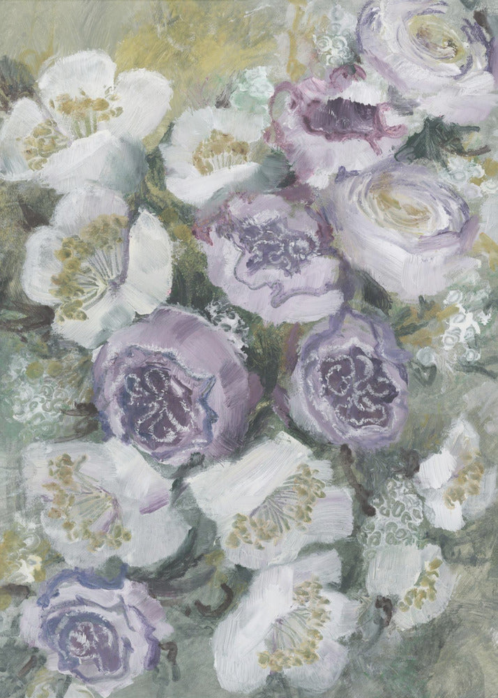 Soft Purple And White Flowers | Poster