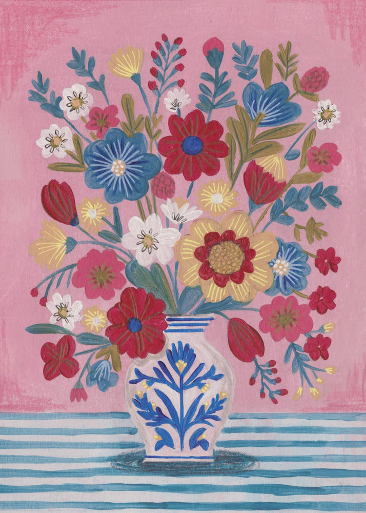 Vase Abundant Floral Still Life | Poster