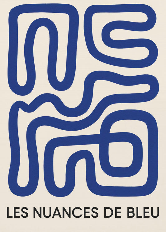 Blue Maze Flow | Poster