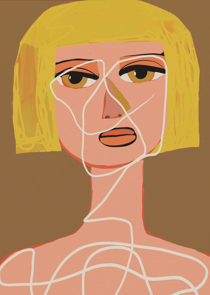 Vastgebonden vrouw Verward | Canvas