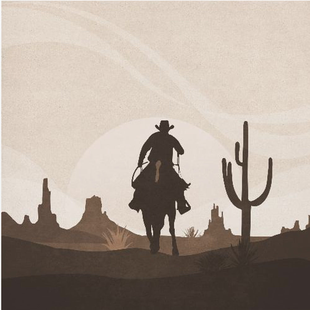 Cowboy's verre rit | Canvas