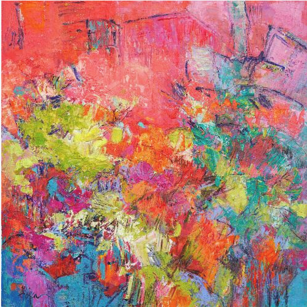 Levendige chaos ontketend | Canvas
