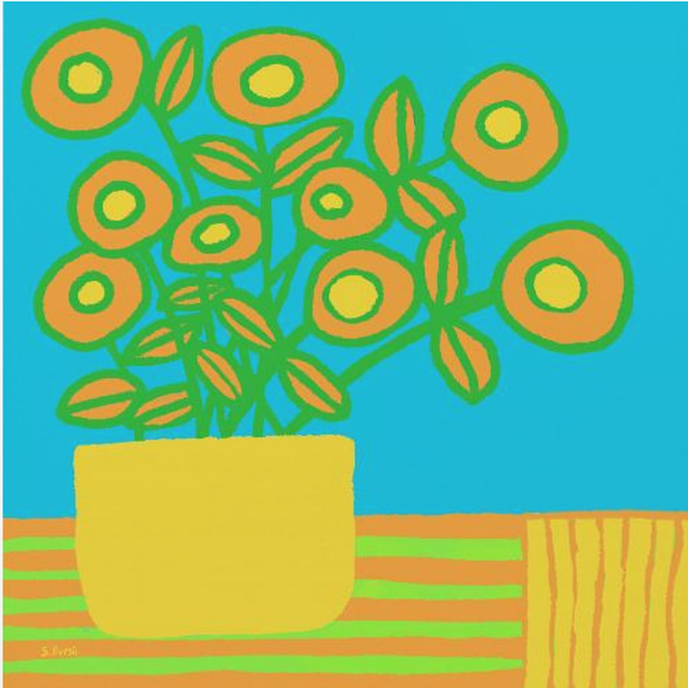 Bloemen op tafel | Canvas