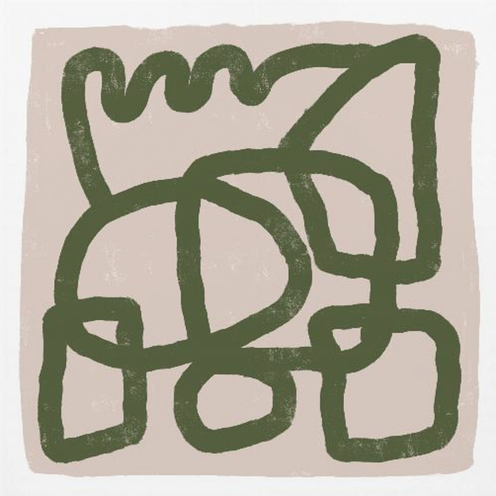Line drawing green | Canvas