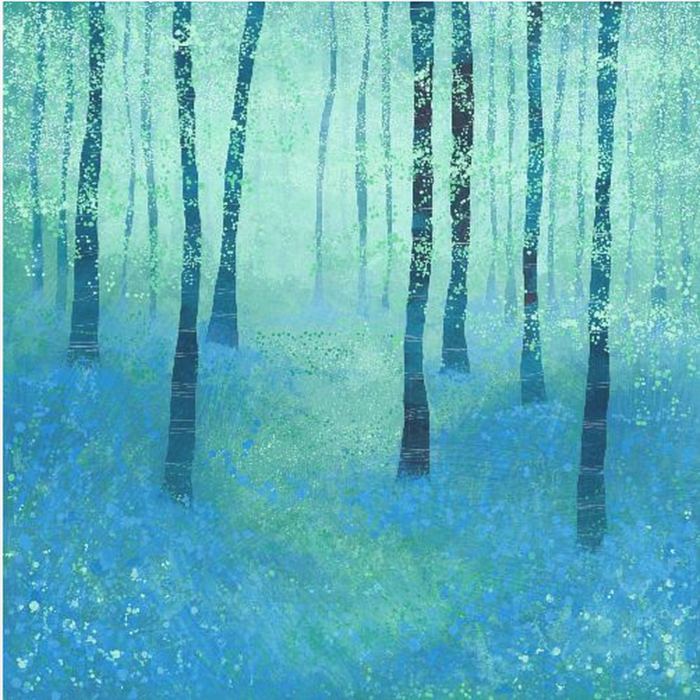 Bos met blauwe klokjes | Poster