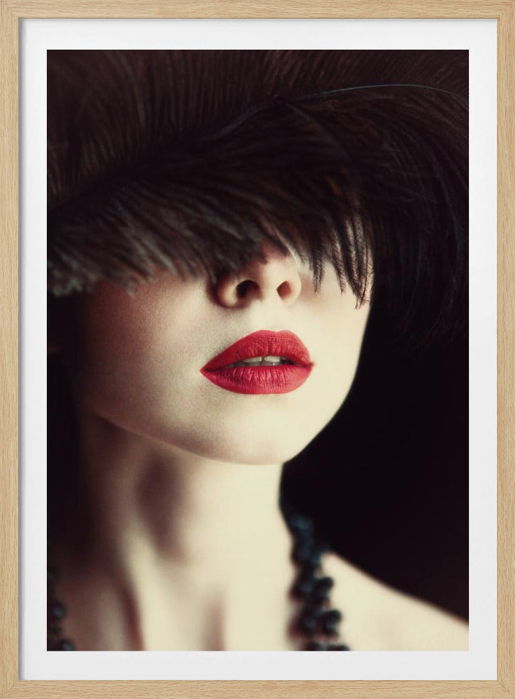 Lips and feather | Poster