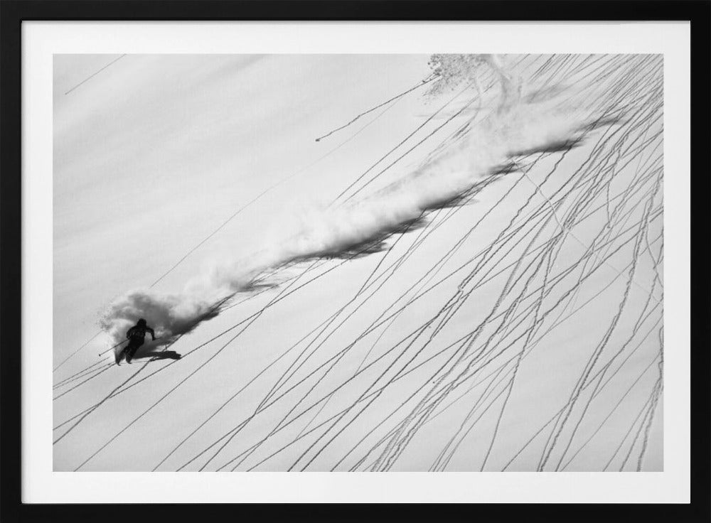 Skiën in de poedersneeuw | Poster