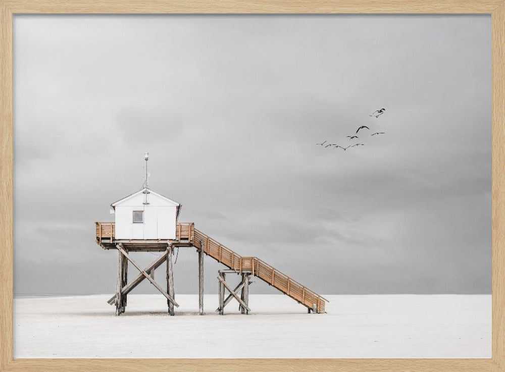 op het strand | Poster