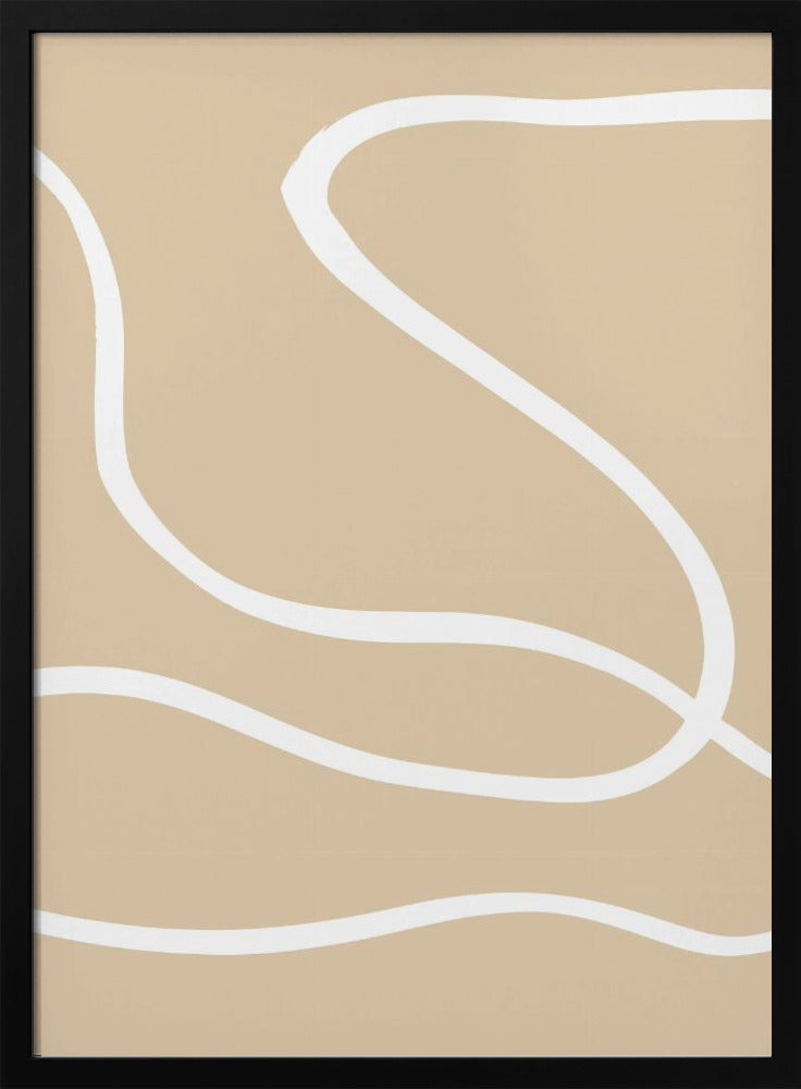 Beige Lijnen 01 | Poster