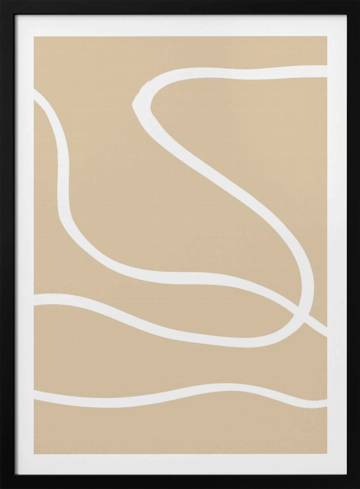 Beige Lijnen 01 | Poster