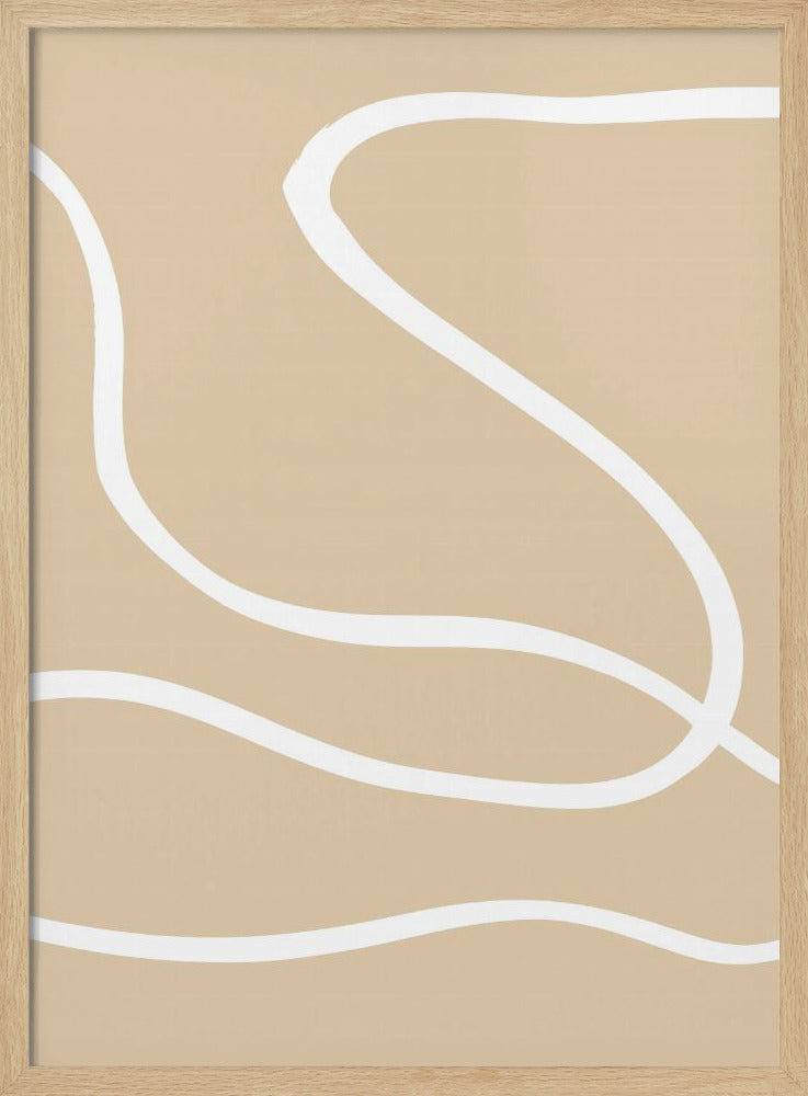 Beige Lijnen 01 | Poster
