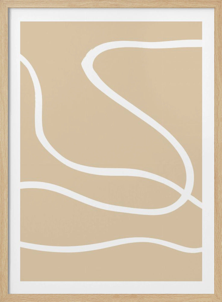 Beige Lijnen 01 | Poster
