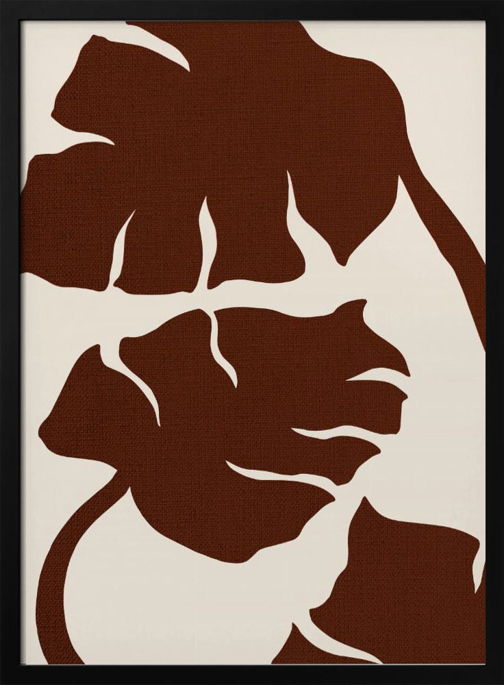 Monstera Canvas Bruin | Poster