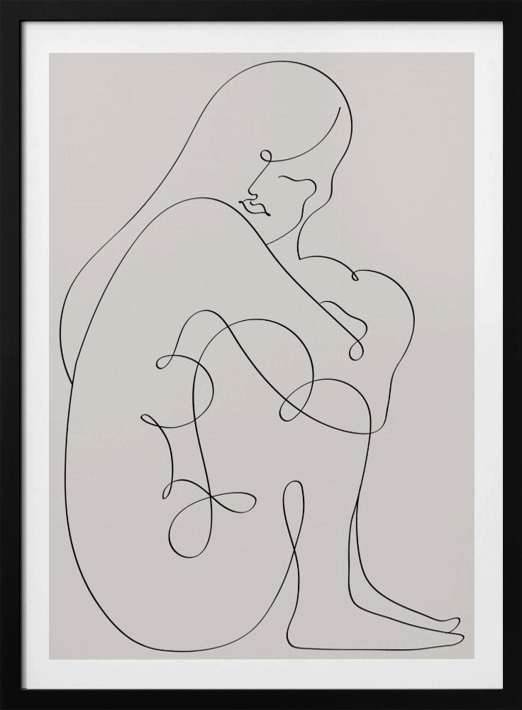 Vrouw Lijnen Zwart | Poster