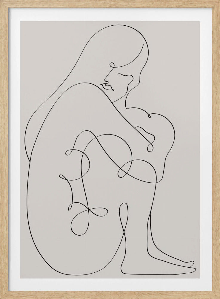 Vrouw Lijnen Zwart | Poster