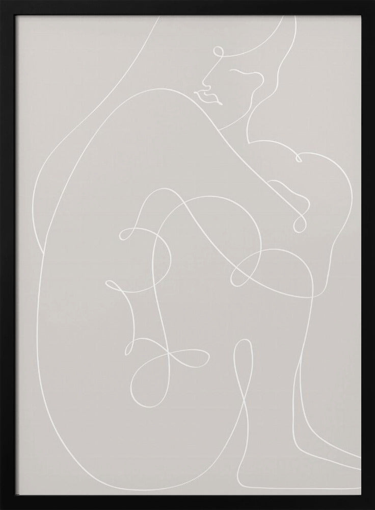 Vrouw Lijnen Wit | Poster