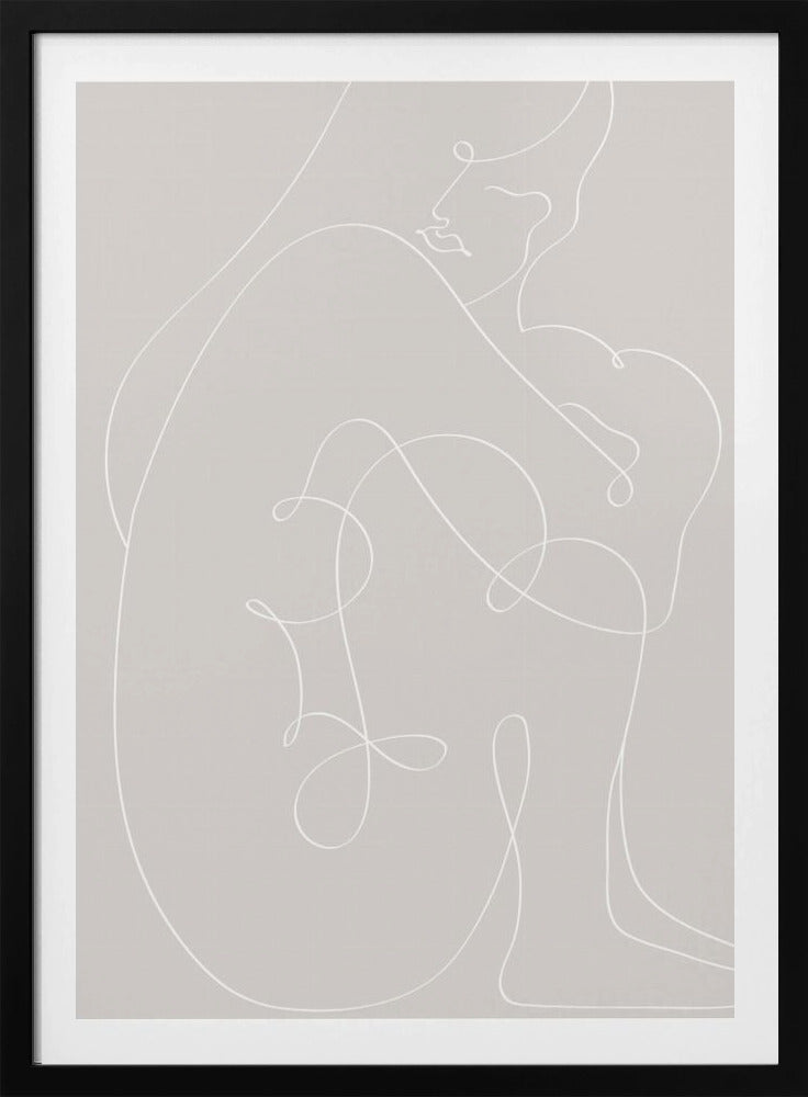 Vrouw Lijnen Wit | Poster