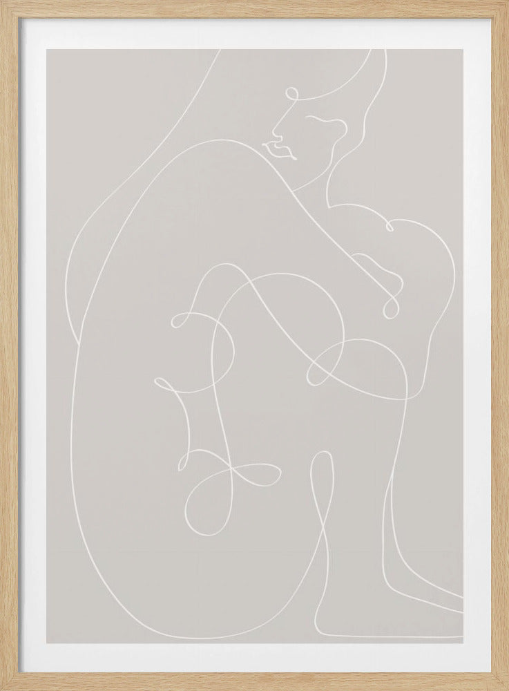 Vrouw Lijnen Wit | Poster