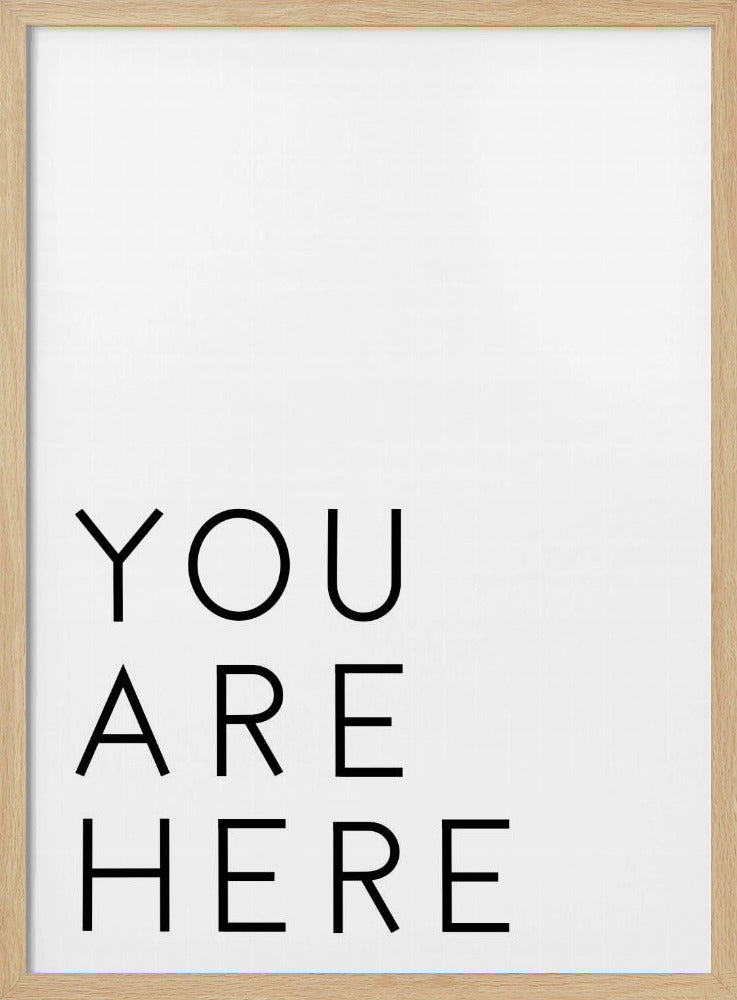 U bent hier | Poster