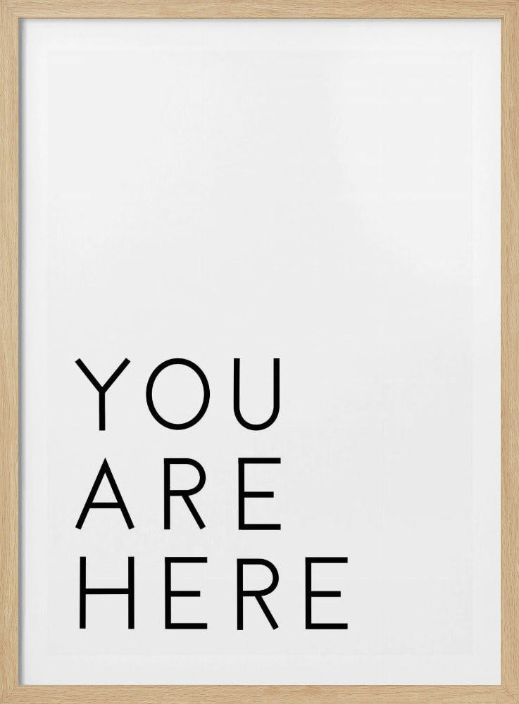 U bent hier | Poster