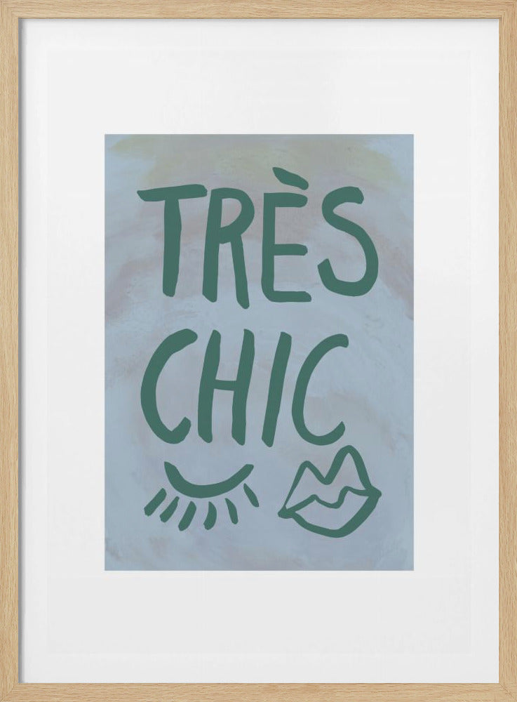 Très Chic Blauw Frame | Poster