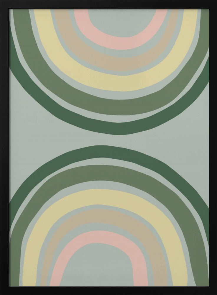 Dubbele Regenboog Groen | Poster