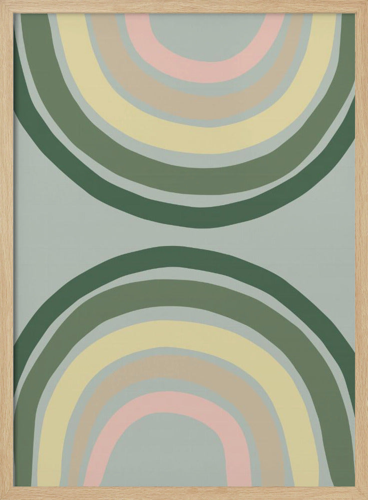 Dubbele Regenboog Groen | Poster