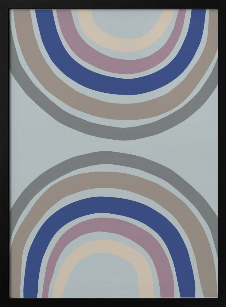 Dubbele Regenboog Blauw | Poster