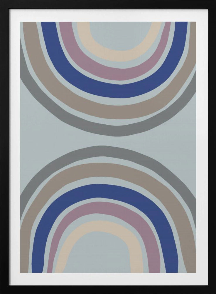 Dubbele Regenboog Blauw | Poster