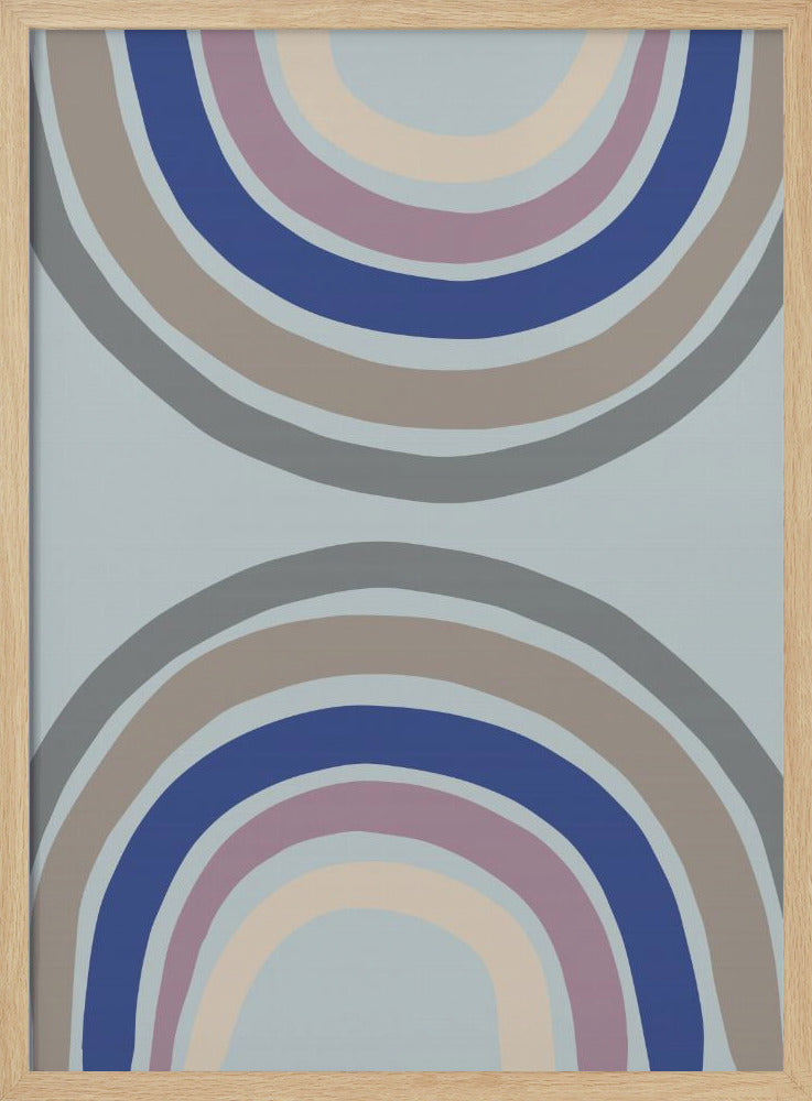 Dubbele Regenboog Blauw | Poster
