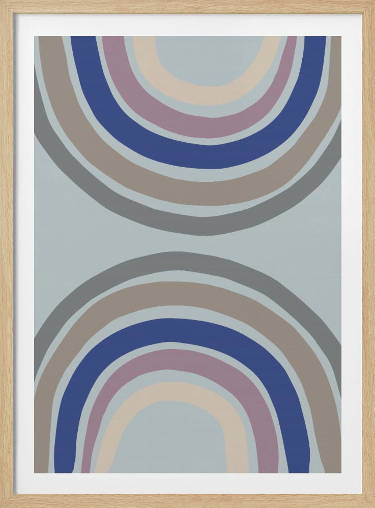 Dubbele Regenboog Blauw | Poster