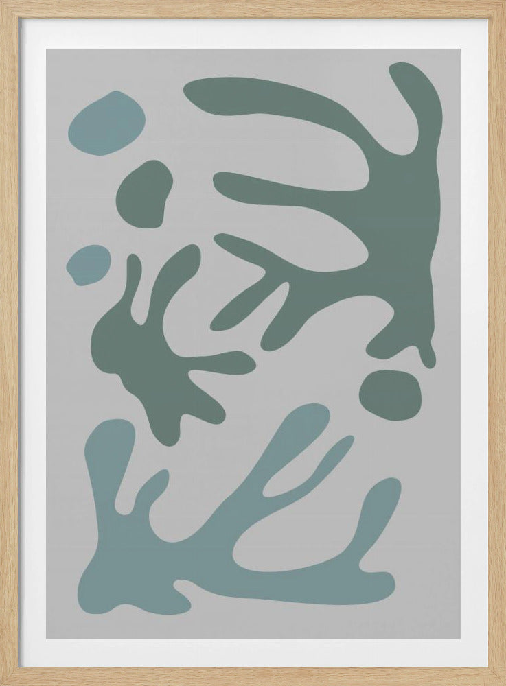 Zeewier Teal nr. 1 | Poster