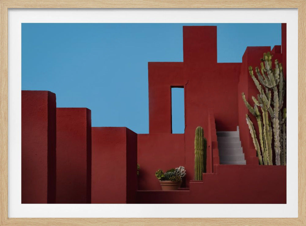 Muurschildering Rood #15 | Poster