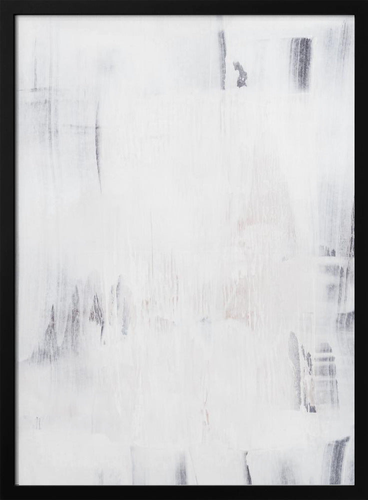Zachte witte penseelstreken | Poster