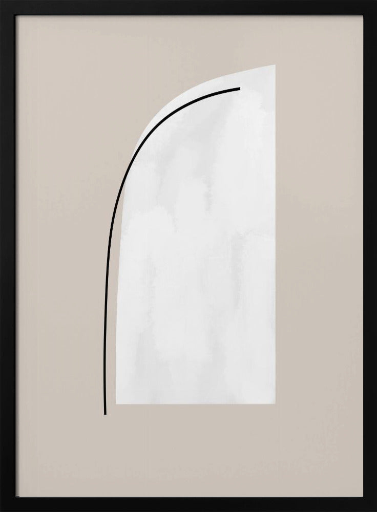Curved Black Lines | Poster