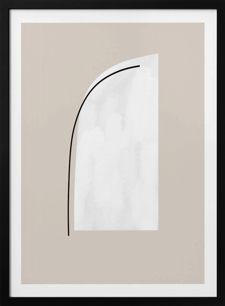 Curved Black Lines | Poster
