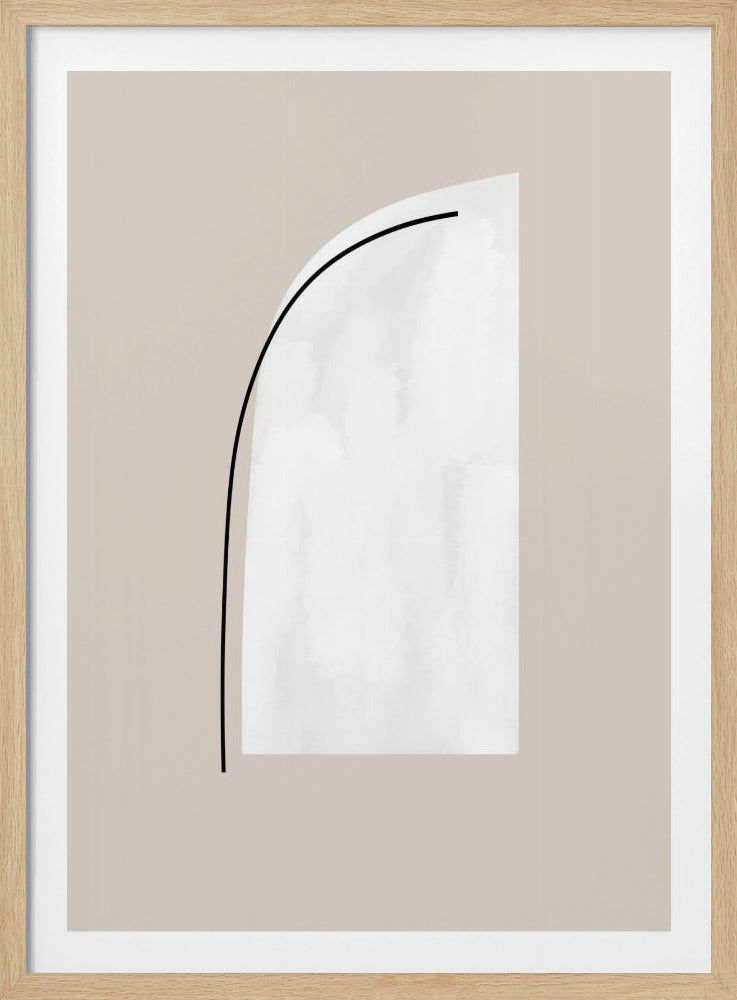 Curved Black Lines | Poster