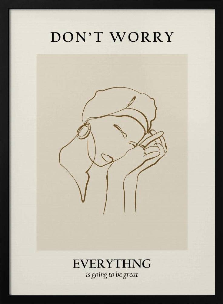 Modern lijnportret | Poster