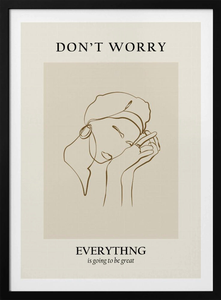 Modern lijnportret | Poster