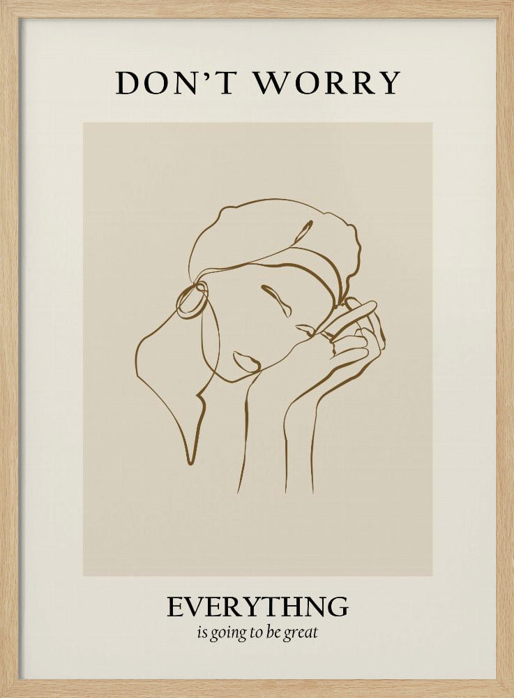 Modern lijnportret | Poster