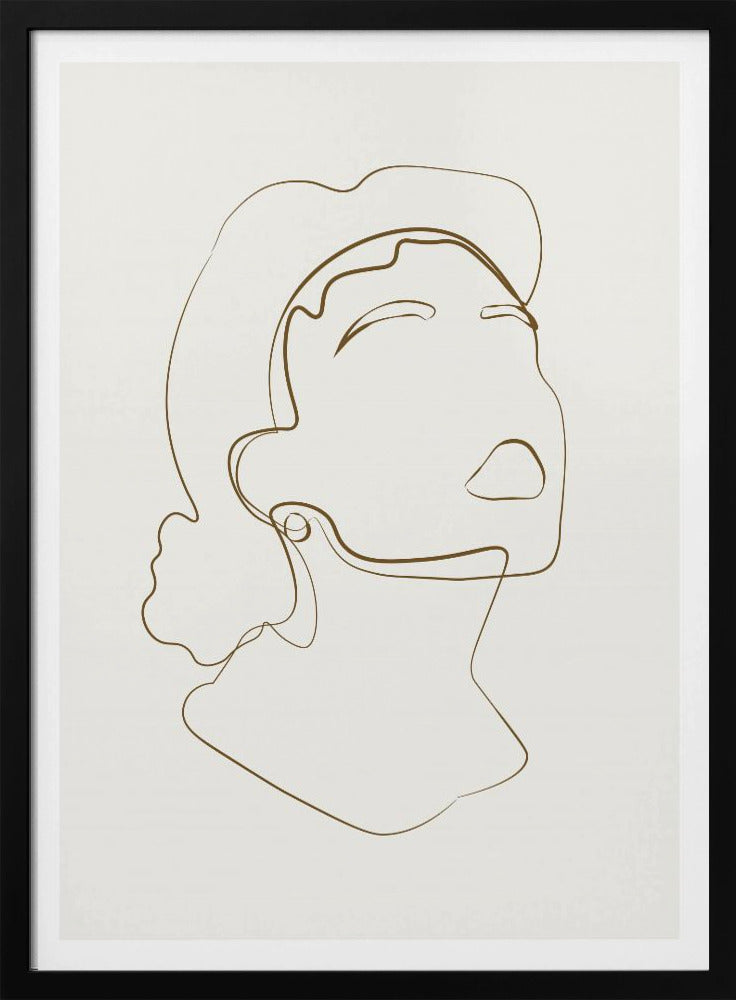 Abstracte gezichtslijnkunst | Poster