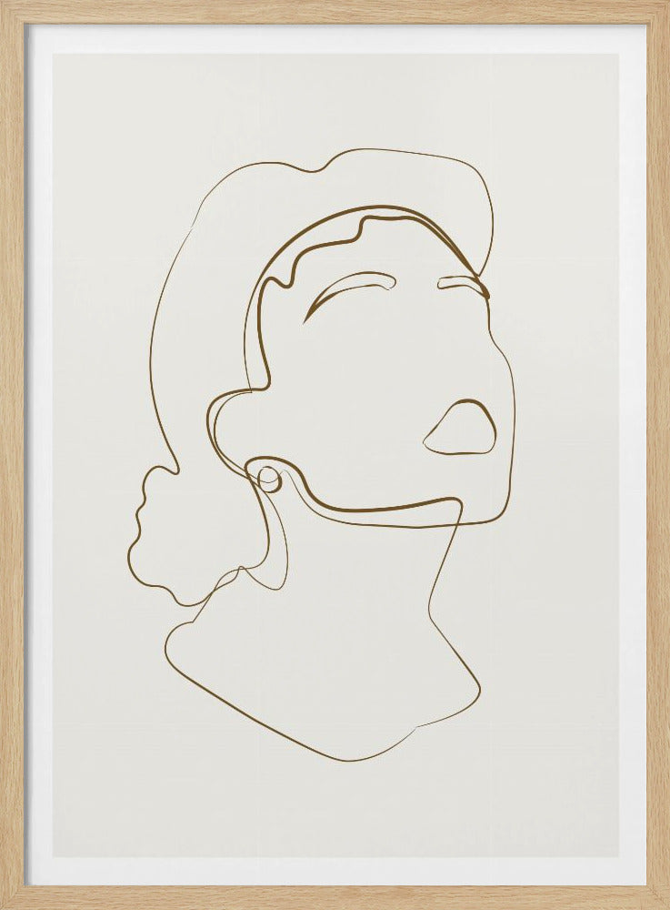 Abstracte gezichtslijnkunst | Poster
